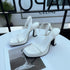 Luxury Square Toe Cross Strap Heels